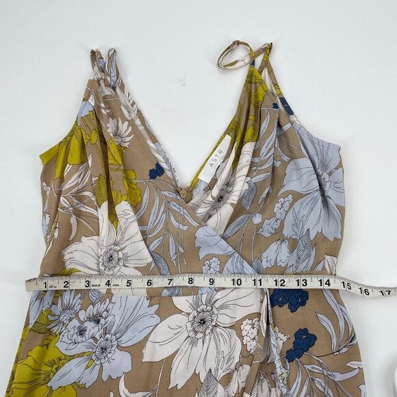 ASTR The Label Floral Hi Low Spaghetti Strap Faux-Wrap Dress Womens Size Large - Picture 7 of 9